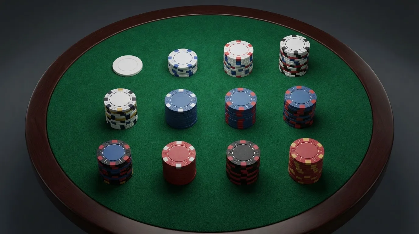 Una tabla visual con fichas de colores ordenadas por tamaño, donde cada ficha representa una oferta distinta de giros gratis en un casino español