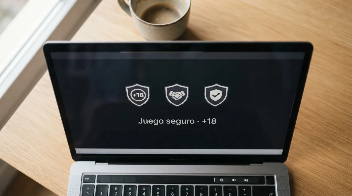 Detalle del pie de página de Casino Barcelona donde aparecen los sellos de la DGOJ, juego responsable y mayores de 18 años
