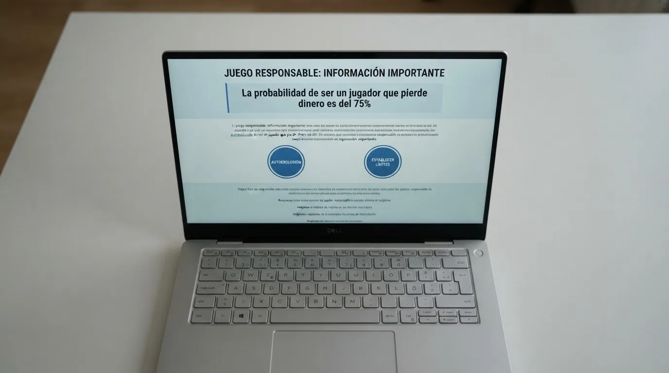 Pantalla del portal www.juegoseguro.es con los mensajes de advertencia obligatorios y enlaces a herramientas de autoexclusión